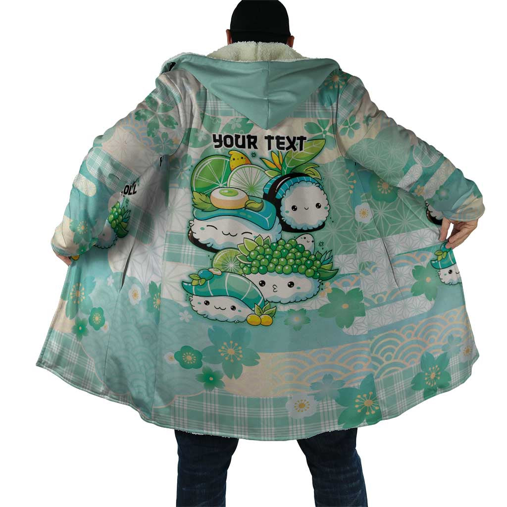 Personalized Japanese Kawaii Sushi Cloak Green Wagara Palaka This Is How I Roll