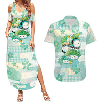 Personalized Japanese Kawaii Sushi Couples Matching Summer Maxi Dress and Hawaiian Shirt Green Wagara Palaka This Is How I Roll LT9 Green - Polynesian Pride