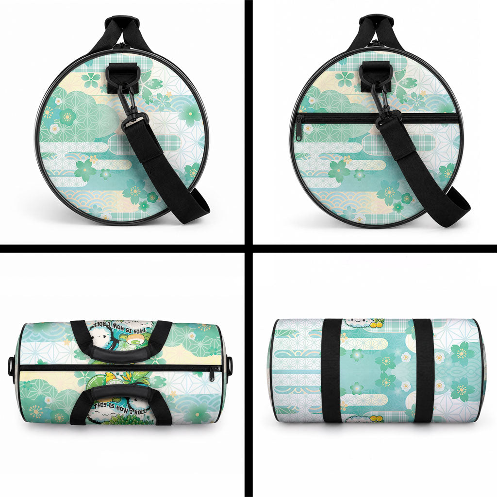 Japanese Kawaii Sushi Duffle Bag Green Wagara Palaka This Is How I Roll LT9 - Polynesian Pride