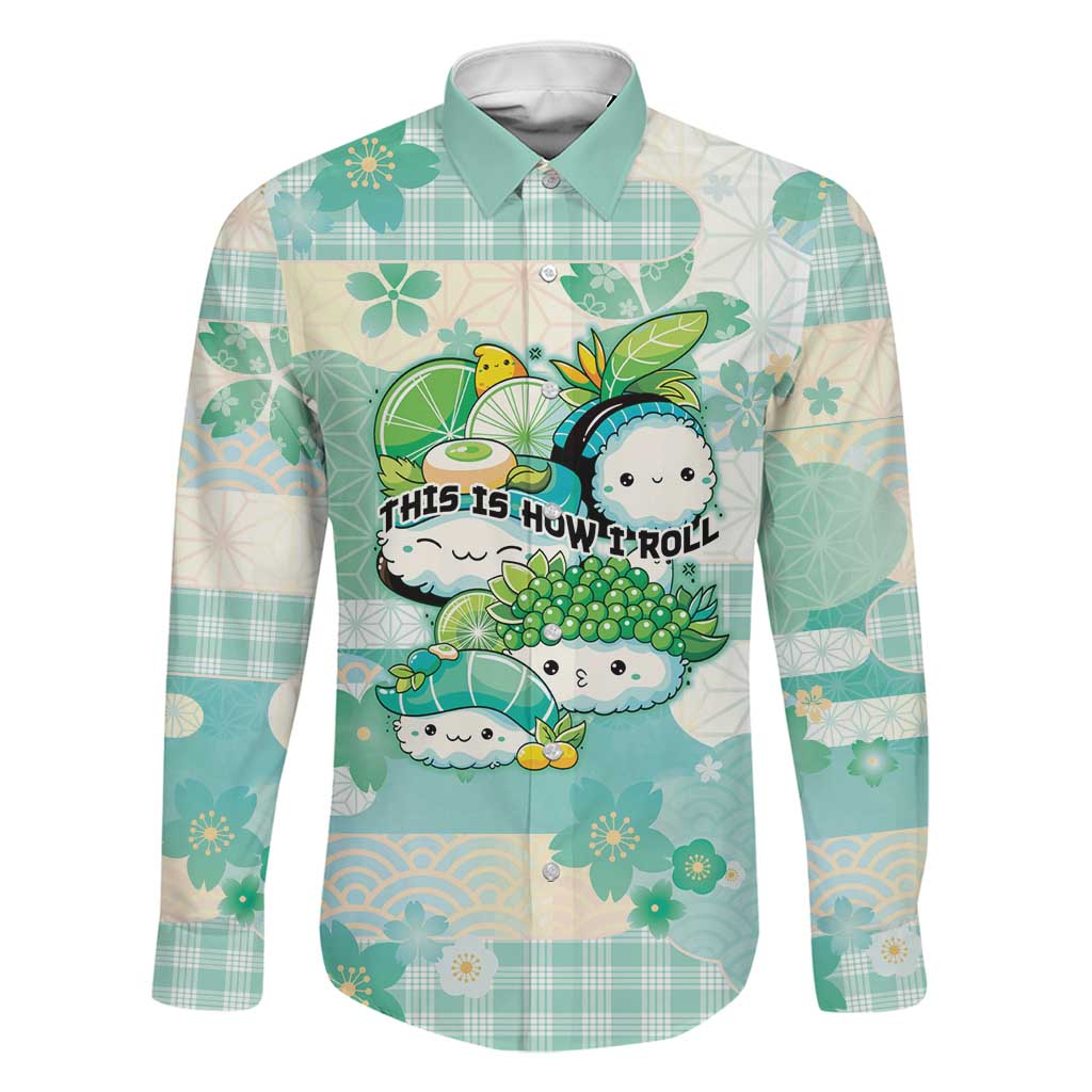 Personalized Japanese Kawaii Sushi Family Matching Mermaid Dress and Hawaiian Shirt Green Wagara Palaka This Is How I Roll