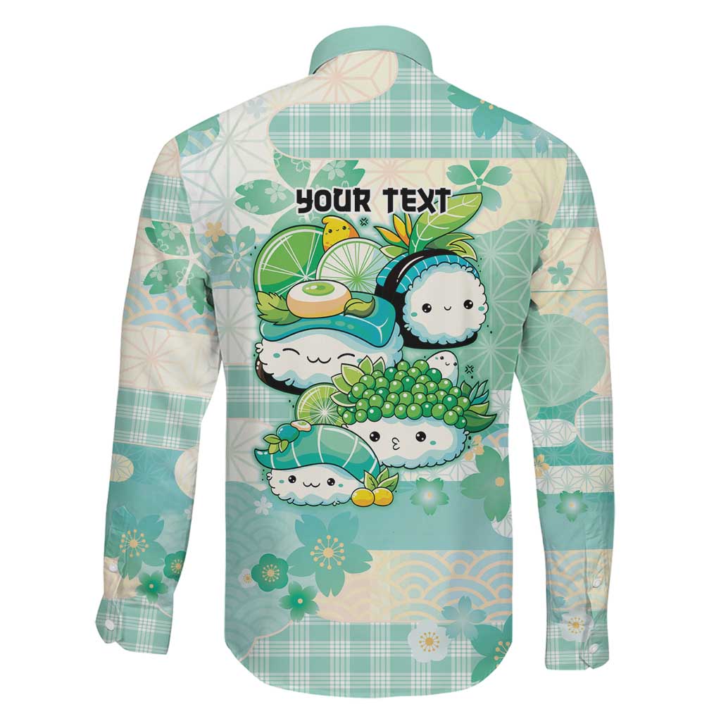 Personalized Japanese Kawaii Sushi Family Matching Mermaid Dress and Hawaiian Shirt Green Wagara Palaka This Is How I Roll