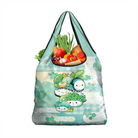 Japanese Kawaii Sushi Grocery Bag Green Wagara Palaka This Is How I Roll LT9 1-pack One Size Green - Polynesian Pride