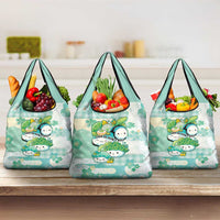 Japanese Kawaii Sushi Grocery Bag Green Wagara Palaka This Is How I Roll LT9 3-pack One Size Green - Polynesian Pride