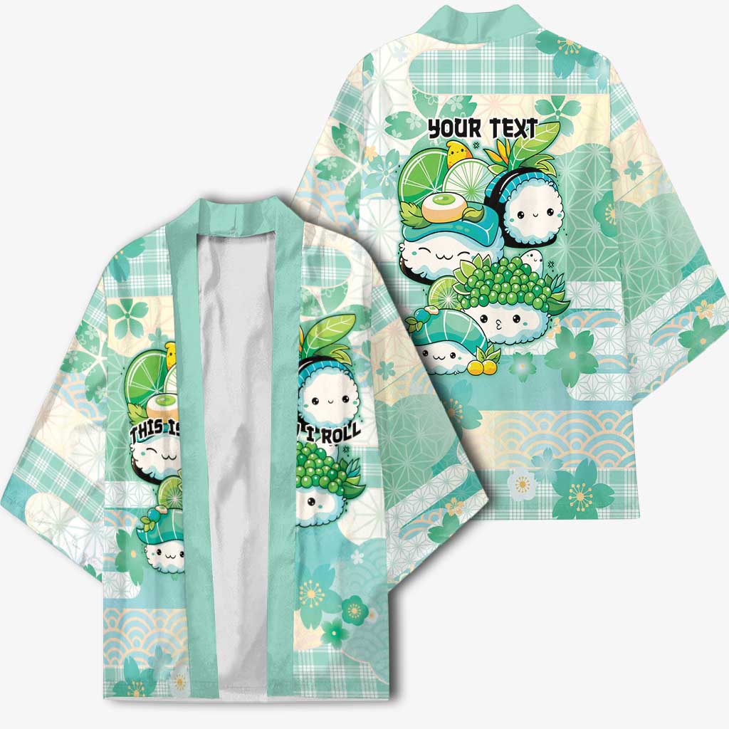 Personalized Japanese Kawaii Sushi Kimono Green Wagara Palaka This Is How I Roll