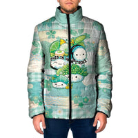 Personalized Japanese Kawaii Sushi Padded Jacket Green Wagara Palaka This Is How I Roll