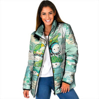 Personalized Japanese Kawaii Sushi Padded Jacket Green Wagara Palaka This Is How I Roll