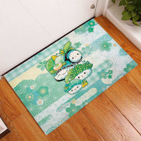 Japanese Kawaii Sushi Rubber Doormat Green Wagara Palaka This Is How I Roll