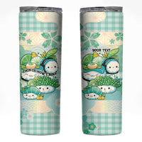 Personalized Japanese Kawaii Sushi Skinny Tumbler Green Wagara Palaka This Is How I Roll LT9 Green - Polynesian Pride