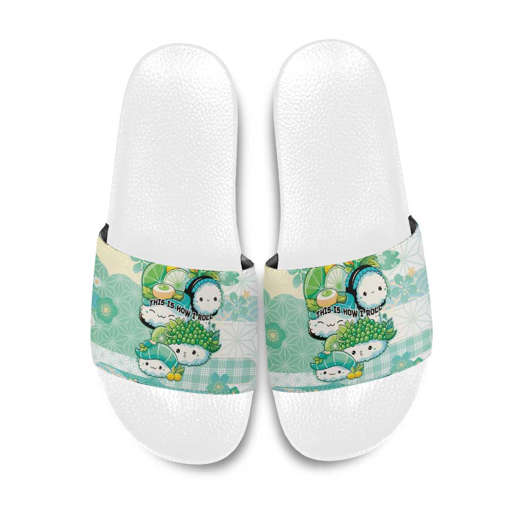 Japanese Kawaii Sushi Slide Sandals Green Wagara Palaka This Is How I Roll