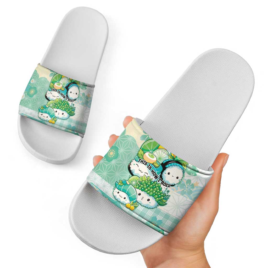 Japanese Kawaii Sushi Slide Sandals Green Wagara Palaka This Is How I Roll