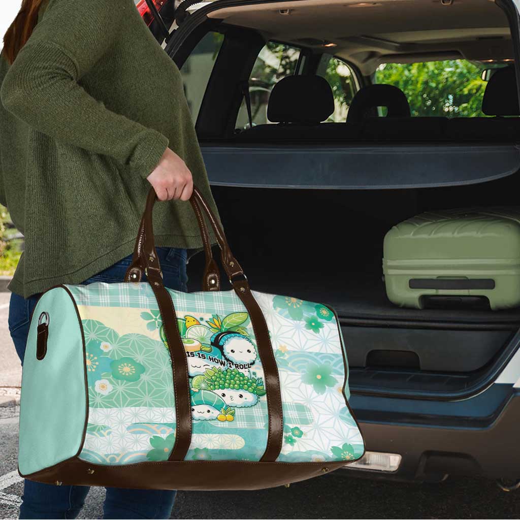 Japanese Kawaii Sushi Travel Bag Green Wagara Palaka This Is How I Roll LT9 - Polynesian Pride