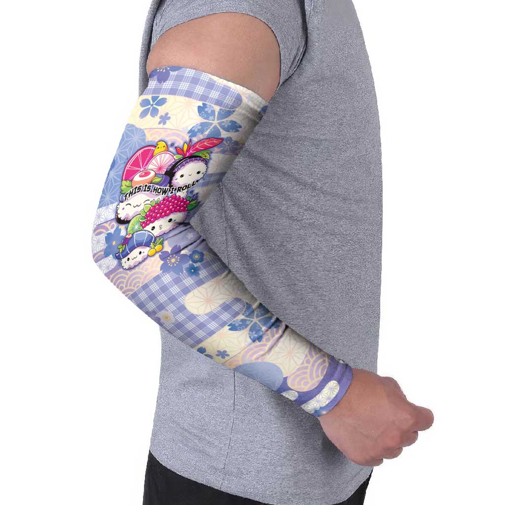 Personalized Japanese Kawaii Sushi Arm Sleeves Blue Wagara Palaka This Is How I Roll
