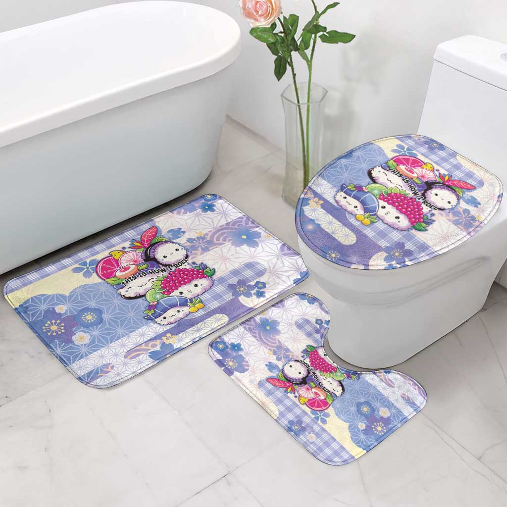Japanese Kawaii Sushi Bathroom Set Blue Wagara Palaka This Is How I Roll LT9 - Polynesian Pride