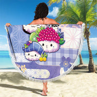 Japanese Kawaii Sushi Beach Blanket Blue Wagara Palaka This Is How I Roll