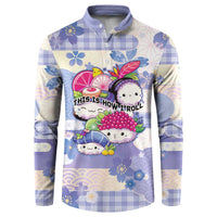 Personalized Japanese Kawaii Sushi Button Sweatshirt Blue Wagara Palaka This Is How I Roll