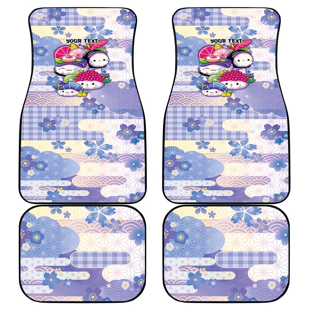 Personalized Japanese Kawaii Sushi Car Mats Blue Wagara Palaka This Is How I Roll