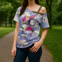 Personalized Japanese Kawaii Sushi Cross Shoulder Shirt Blue Wagara Palaka This Is How I Roll