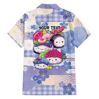 Personalized Japanese Kawaii Sushi Family Matching Mermaid Dress and Hawaiian Shirt Blue Wagara Palaka This Is How I Roll