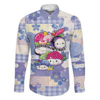 Personalized Japanese Kawaii Sushi Family Matching Puletasi and Hawaiian Shirt Blue Wagara Palaka This Is How I Roll
