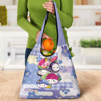 Japanese Kawaii Sushi Grocery Bag Blue Wagara Palaka This Is How I Roll