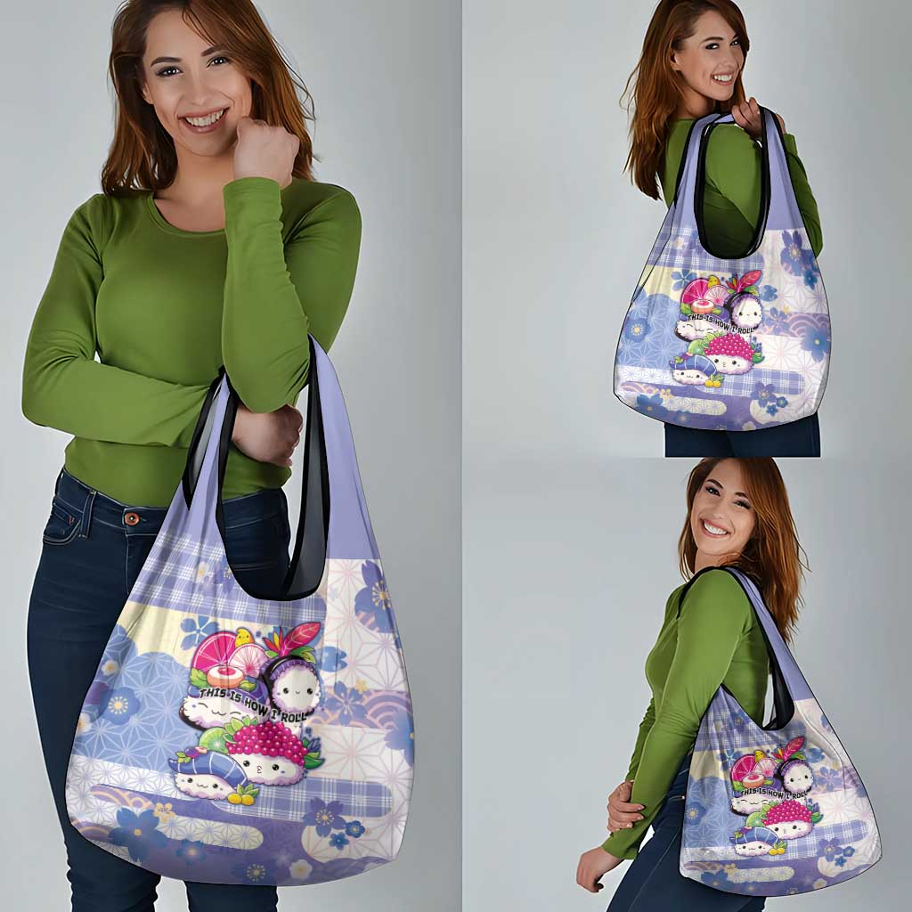 Japanese Kawaii Sushi Grocery Bag Blue Wagara Palaka This Is How I Roll