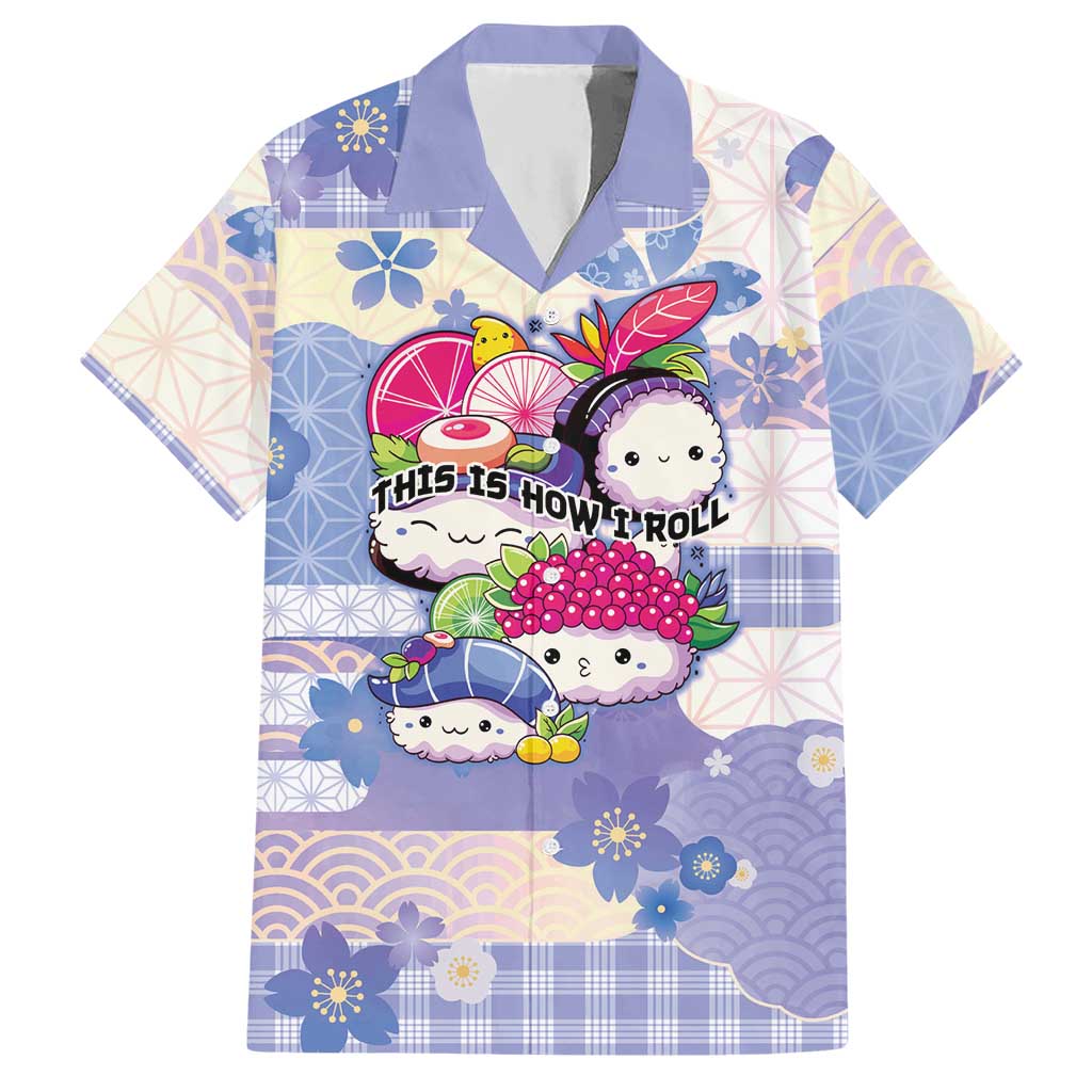 Personalized Japanese Kawaii Sushi Hawaiian Shirt Blue Wagara Palaka This Is How I Roll