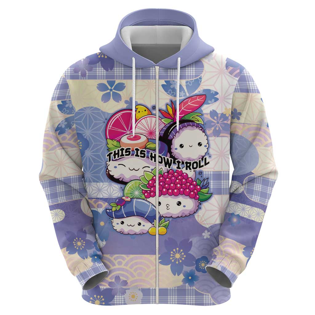Personalized Japanese Kawaii Sushi Hoodie Blue Wagara Palaka This Is How I Roll