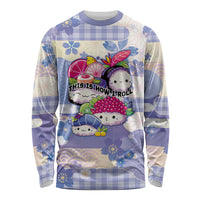 Personalized Japanese Kawaii Sushi Long Sleeve Shirt Blue Wagara Palaka This Is How I Roll