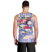 Personalized Japanese Kawaii Sushi Men Tank Top Blue Wagara Palaka This Is How I Roll LT9 - Polynesian Pride