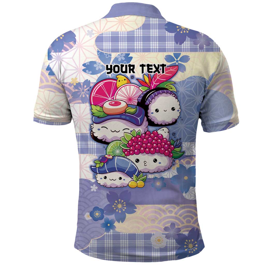 Personalized Japanese Kawaii Sushi Polo Shirt Blue Wagara Palaka This Is How I Roll