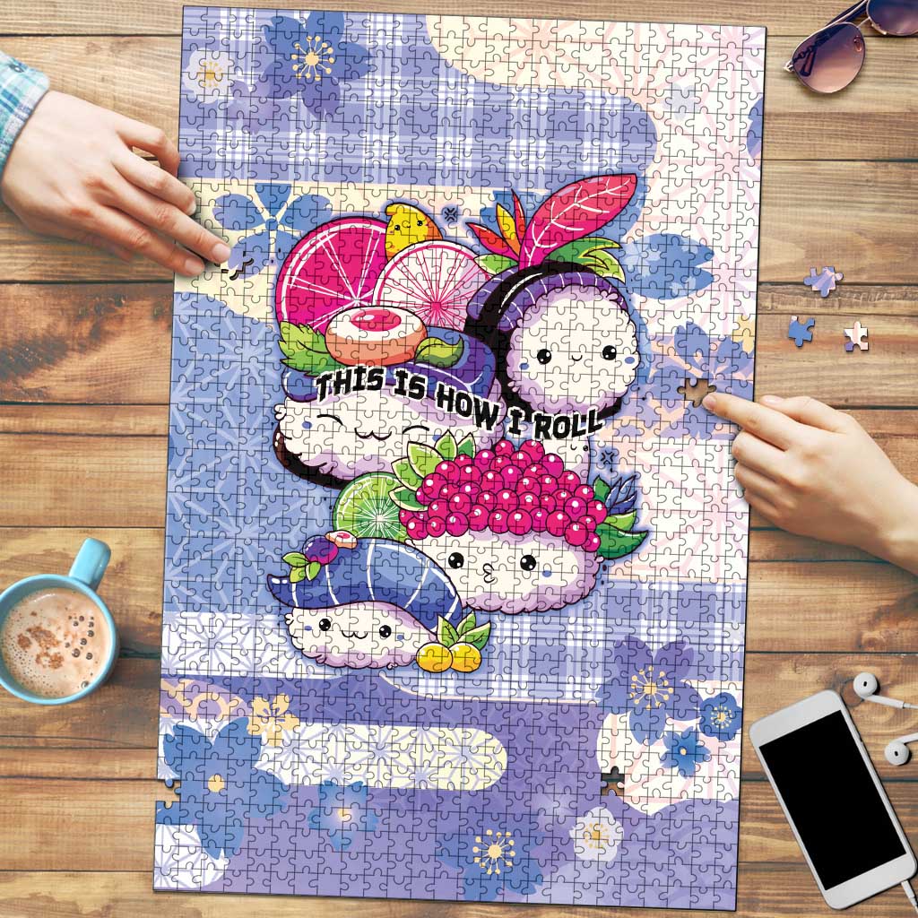 Japanese Kawaii Sushi Puzzle Blue Wagara Palaka This Is How I Roll