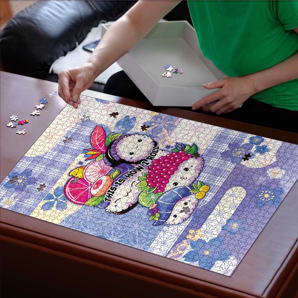 Japanese Kawaii Sushi Puzzle Blue Wagara Palaka This Is How I Roll