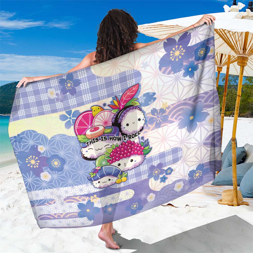 Japanese Kawaii Sushi Sarong Blue Wagara Palaka This Is How I Roll