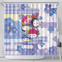 Japanese Kawaii Sushi Shower Curtain Blue Wagara Palaka This Is How I Roll LT9 - Polynesian Pride