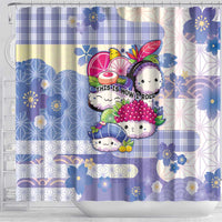 Japanese Kawaii Sushi Shower Curtain Blue Wagara Palaka This Is How I Roll LT9 - Polynesian Pride