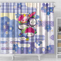 Japanese Kawaii Sushi Shower Curtain Blue Wagara Palaka This Is How I Roll LT9 - Polynesian Pride