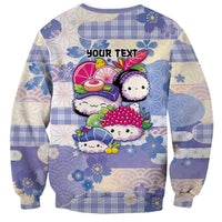 Personalized Japanese Kawaii Sushi Sweatshirt Blue Wagara Palaka This Is How I Roll