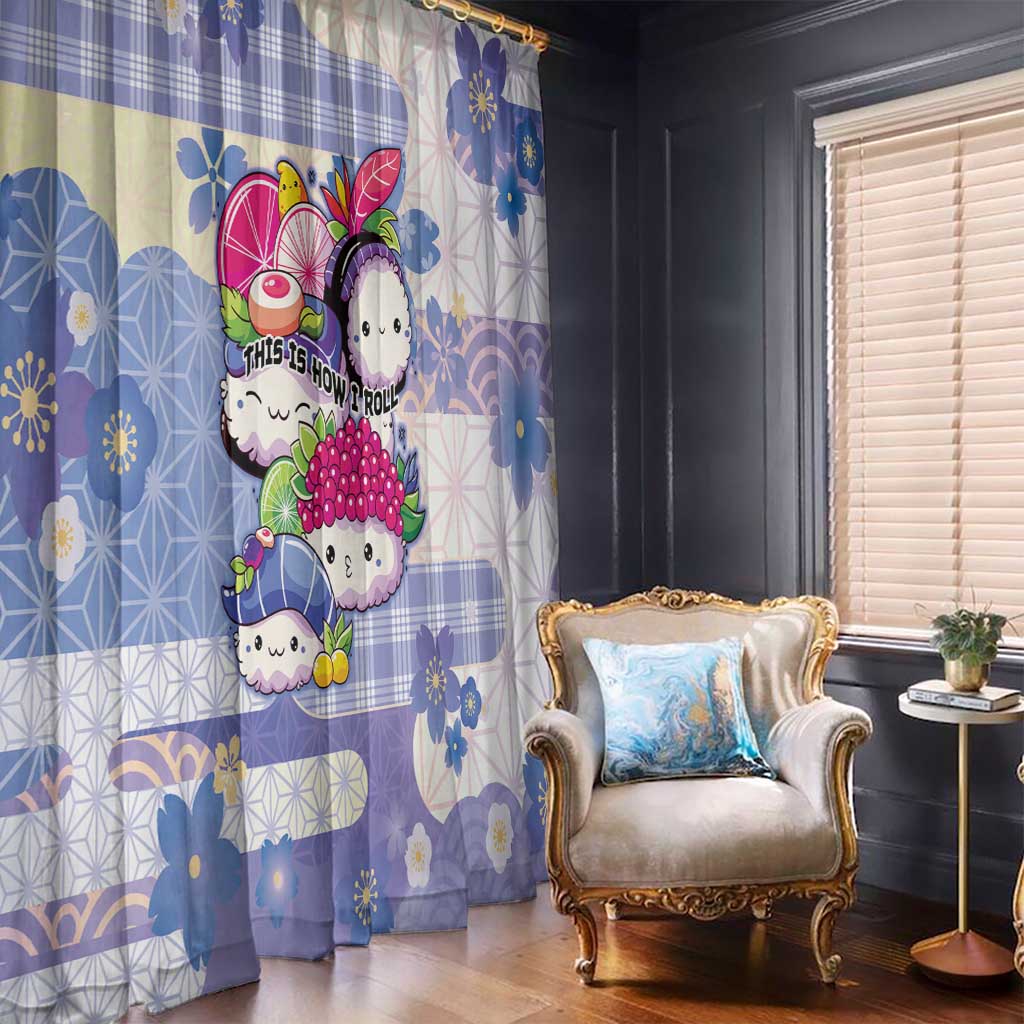 Japanese Kawaii Sushi Window Curtain Blue Wagara Palaka This Is How I Roll