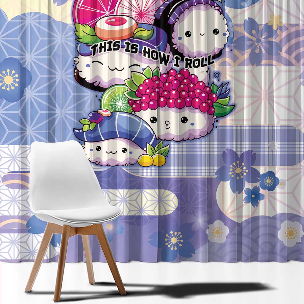 Japanese Kawaii Sushi Window Curtain Blue Wagara Palaka This Is How I Roll