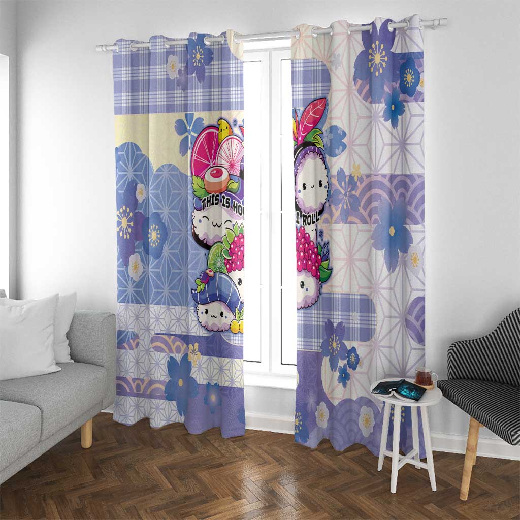 Japanese Kawaii Sushi Window Curtain Blue Wagara Palaka This Is How I Roll