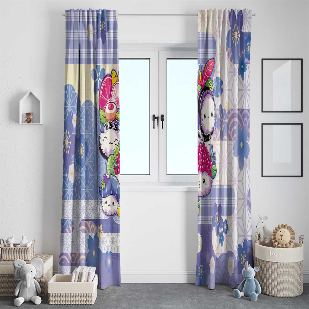 Japanese Kawaii Sushi Window Curtain Blue Wagara Palaka This Is How I Roll