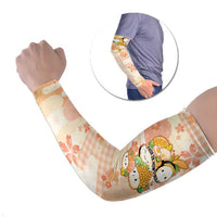 Personalized Japanese Kawaii Sushi Arm Sleeves Peach Wagara Palaka This Is How I Roll LT9 Set of 2 Peach - Polynesian Pride