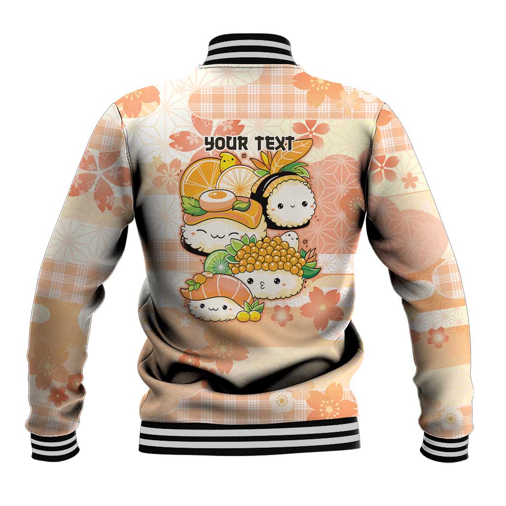 Personalized Japanese Kawaii Sushi Baseball Jacket Peach Wagara Palaka This Is How I Roll