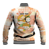 Personalized Japanese Kawaii Sushi Baseball Jacket Peach Wagara Palaka This Is How I Roll