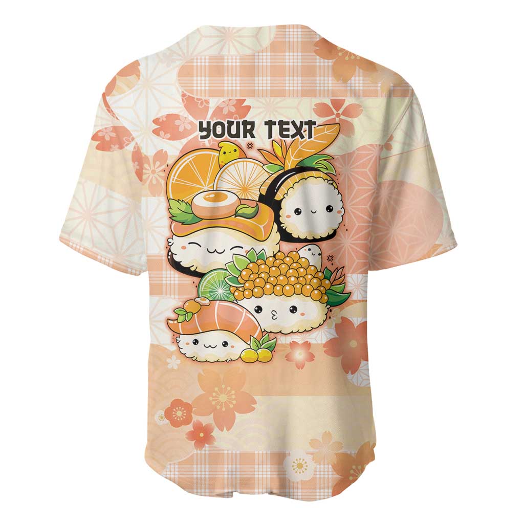 Personalized Japanese Kawaii Sushi Baseball Jersey Peach Wagara Palaka This Is How I Roll