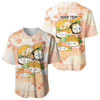 Personalized Japanese Kawaii Sushi Baseball Jersey Peach Wagara Palaka This Is How I Roll