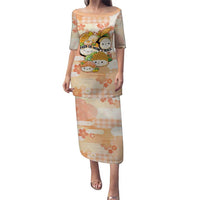 Personalized Japanese Kawaii Sushi Family Matching Puletasi and Hawaiian Shirt Peach Wagara Palaka This Is How I Roll