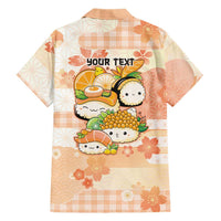 Personalized Japanese Kawaii Sushi Family Matching Summer Maxi Dress and Hawaiian Shirt Peach Wagara Palaka This Is How I Roll