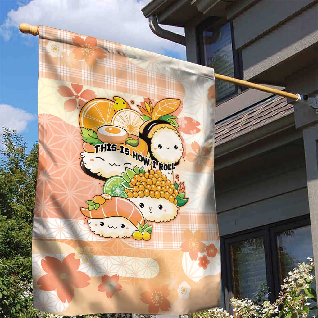 Japanese Kawaii Sushi Garden Flag Peach Wagara Palaka This Is How I Roll