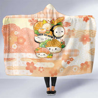 Japanese Kawaii Sushi Hooded Blanket Peach Wagara Palaka This Is How I Roll